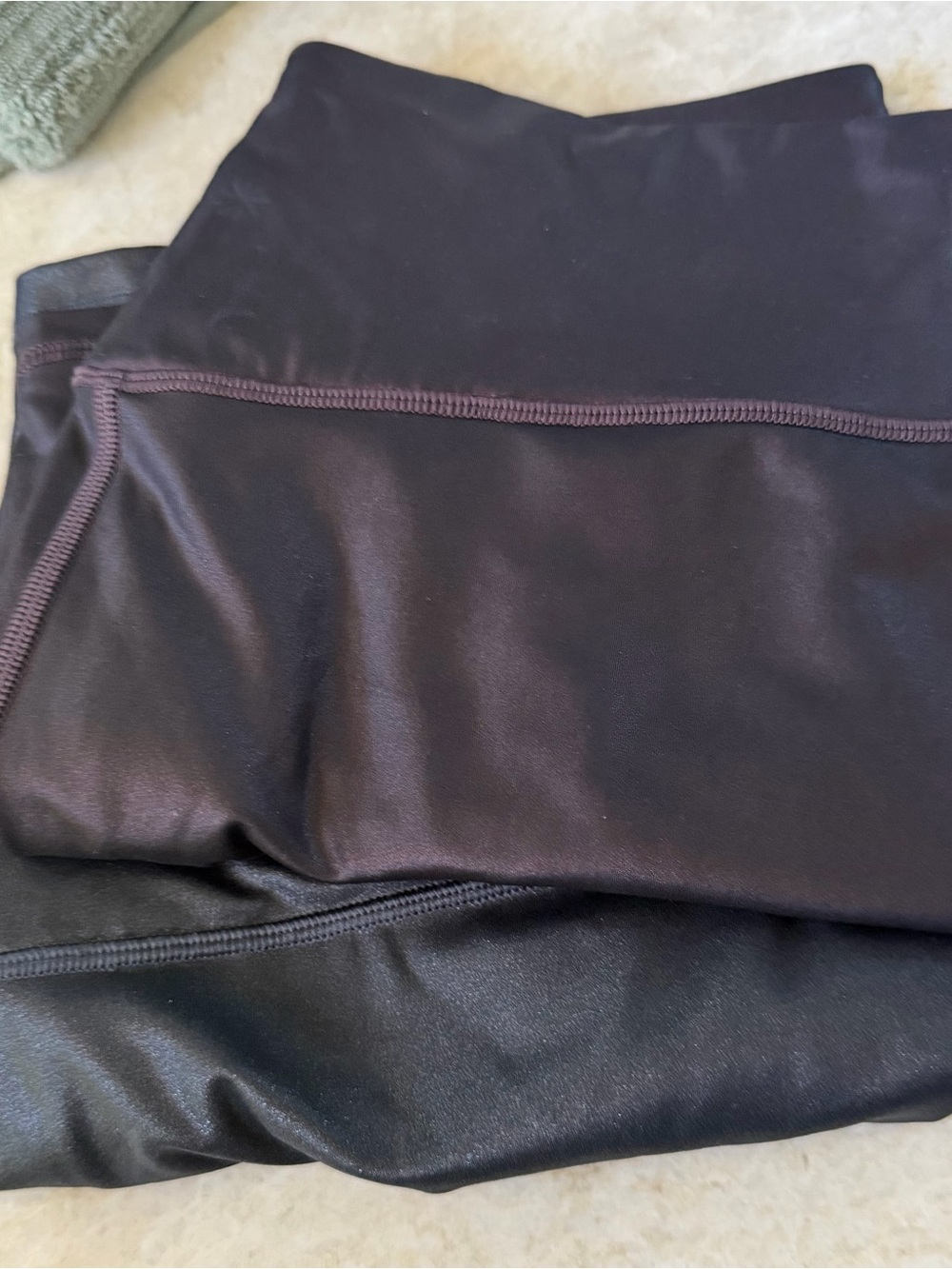 Athleta Elation ultra high rise tight leggings  two pairs  metallic
